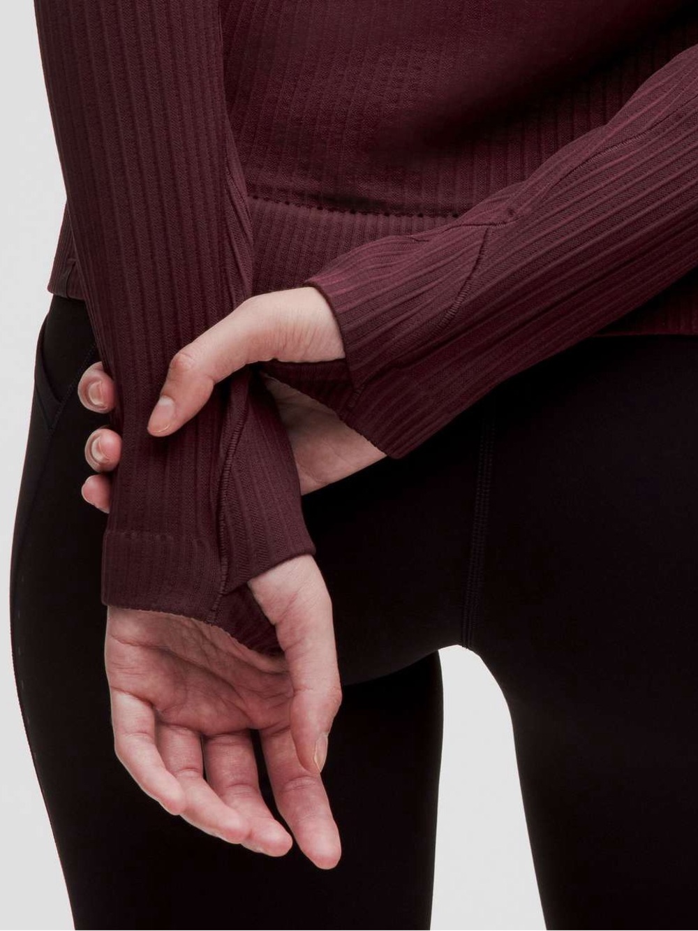 Lululemon Rest Less Pullover Rib Garnet size - Picture 5 of 7